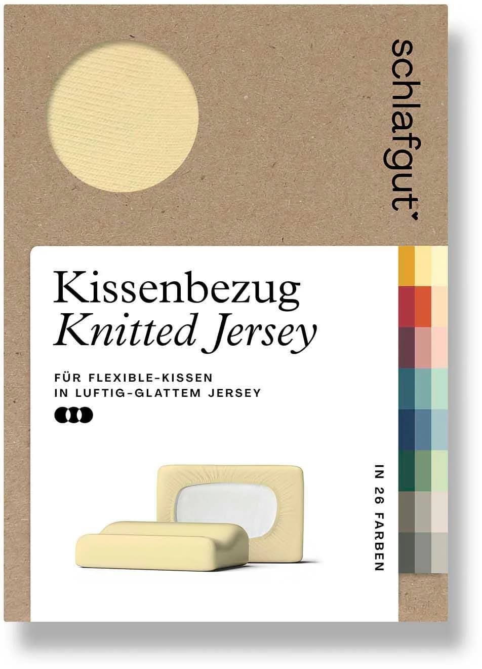 Schlafgut Kissenbezug Pure Flexibel Bio-Baumwolle Gelb Mit Gummizug