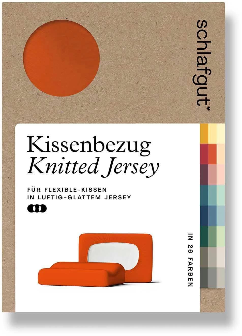 schlafgut Kissenbezug Pure Rot Bio-Baumwolle mit Elasthan