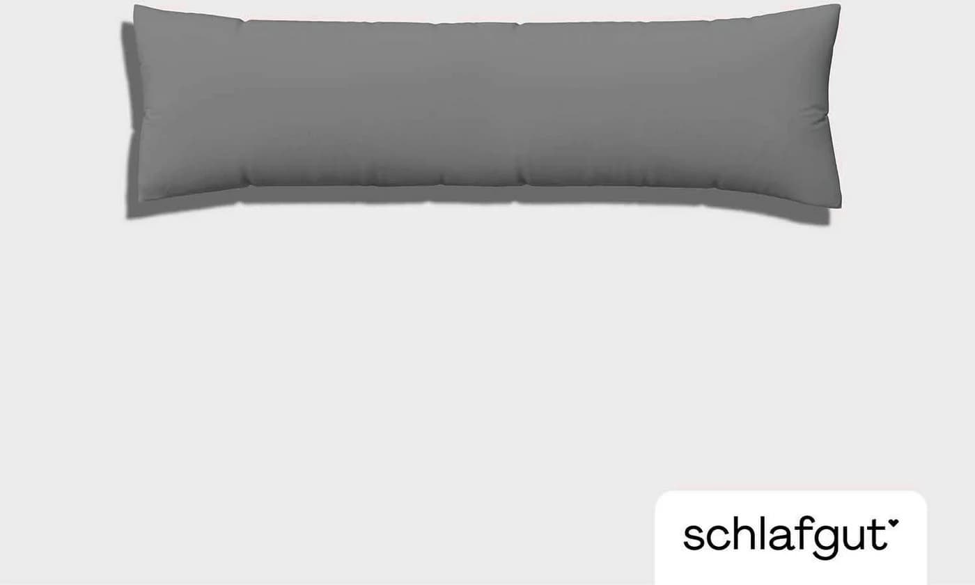 Schlafgut Pure Seitenschläferkissenbezug Bio-Baumwolle Grau