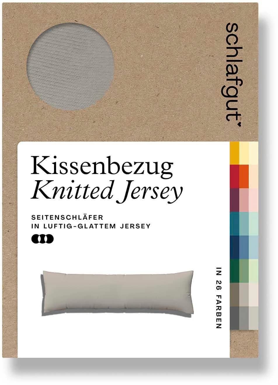 Schlafgut Seitenschläferkissenbezug Pure Bio-Baumwolle Beige