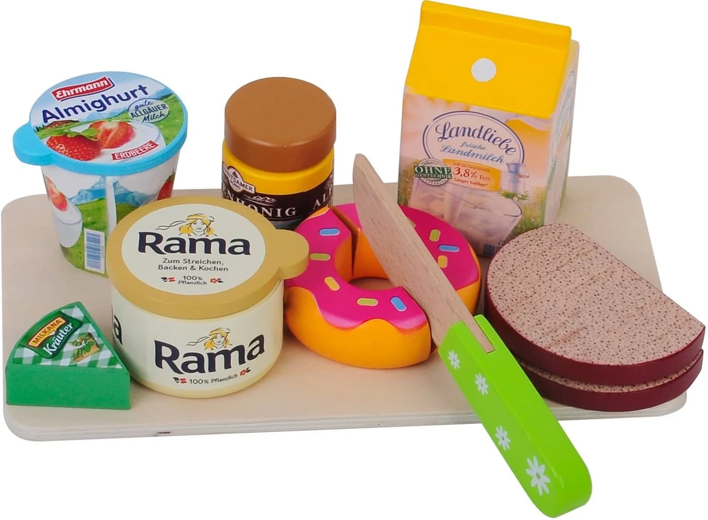 TANNER Spiellebensmittel Frühstücks-Set 10-tlg. Bunt Holz