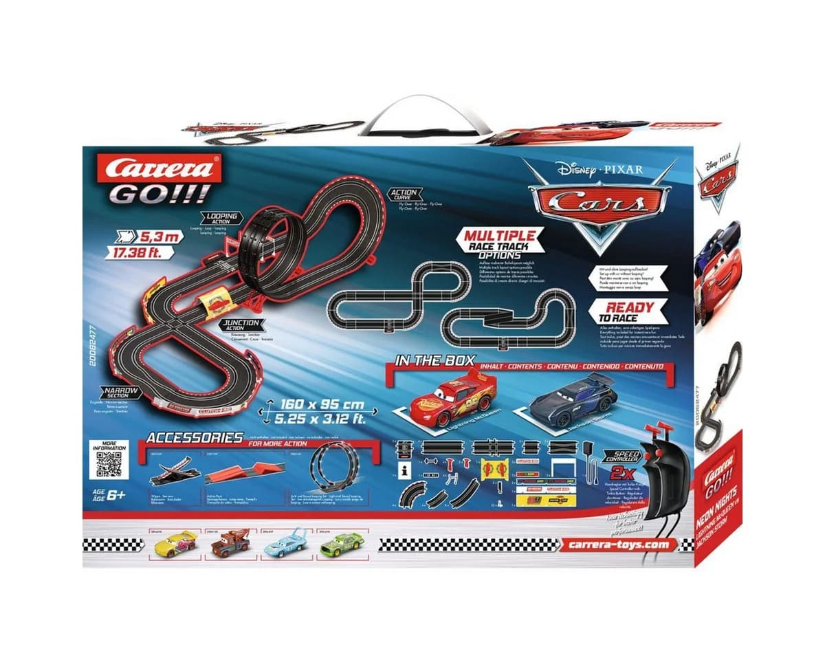 Carrera GO!!! Disney Pixar Cars Neon Nights Autorennbahn 1:43