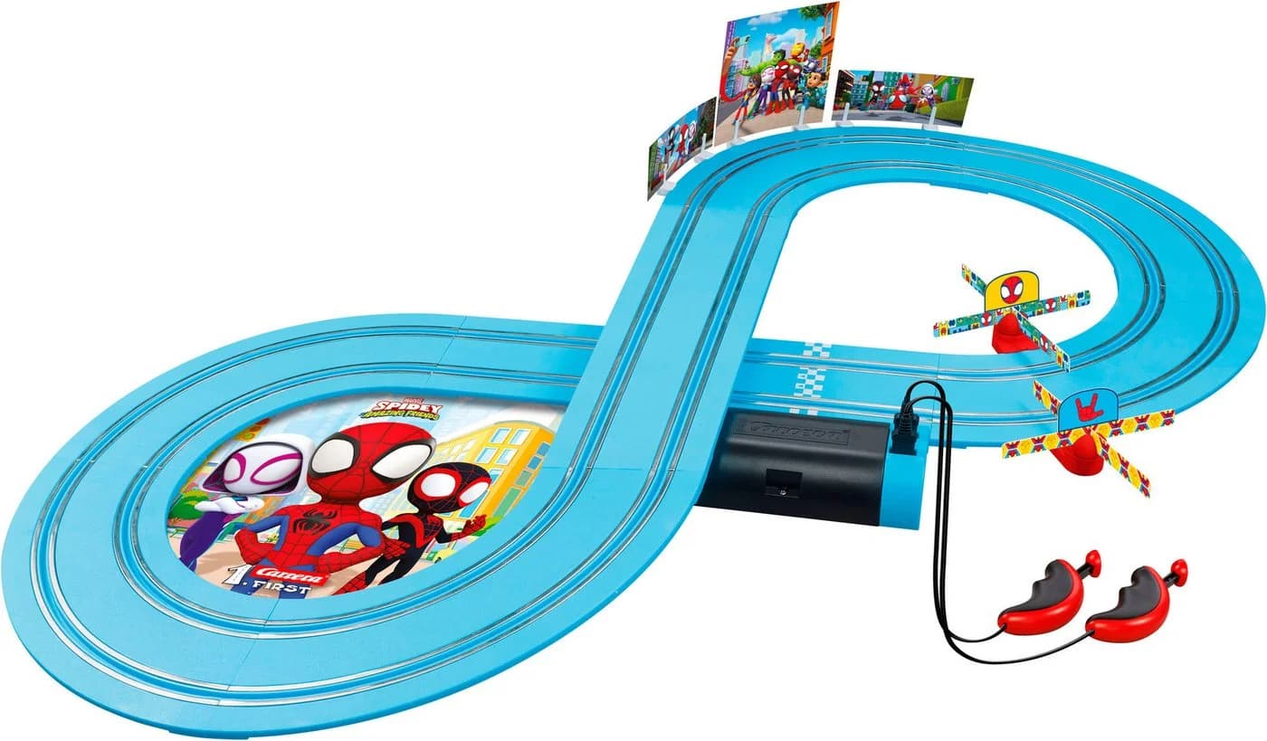 Carrera First Spidey Autorennbahn 2,4m mit Kreisel