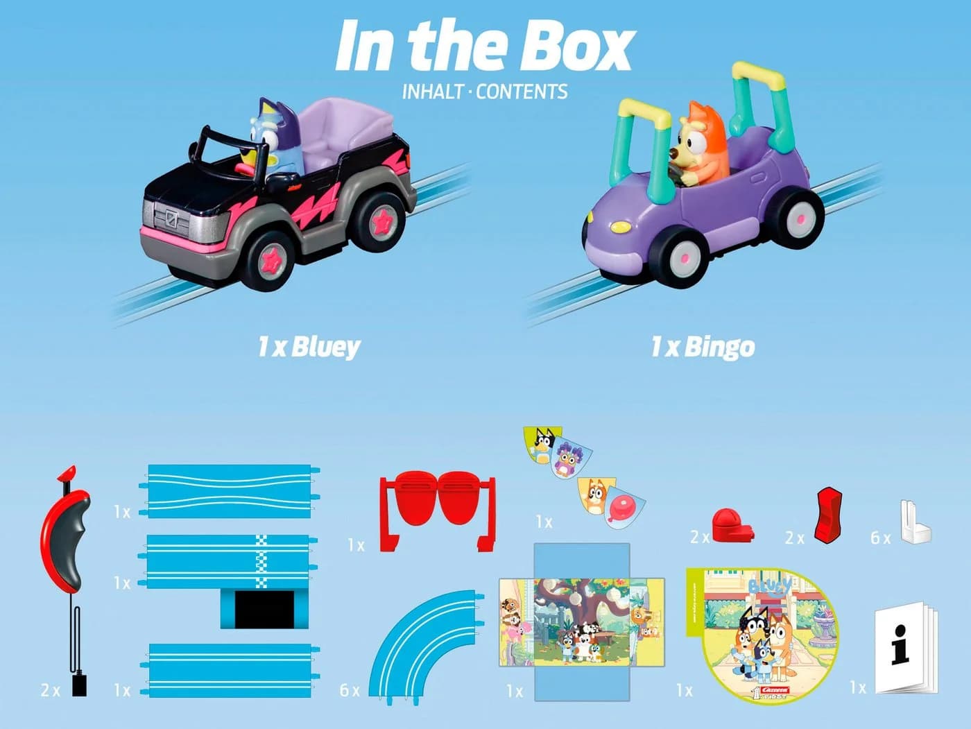 Carrera® Autorennbahn First Bluey & Bingo - Lets Go