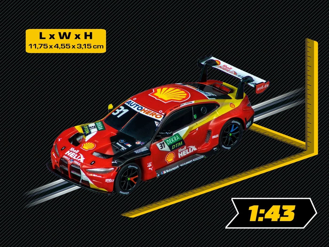 Carrera® Rennbahn-Auto BMW M4 GT3 DTM "Sheldon van der Linde, No.31"