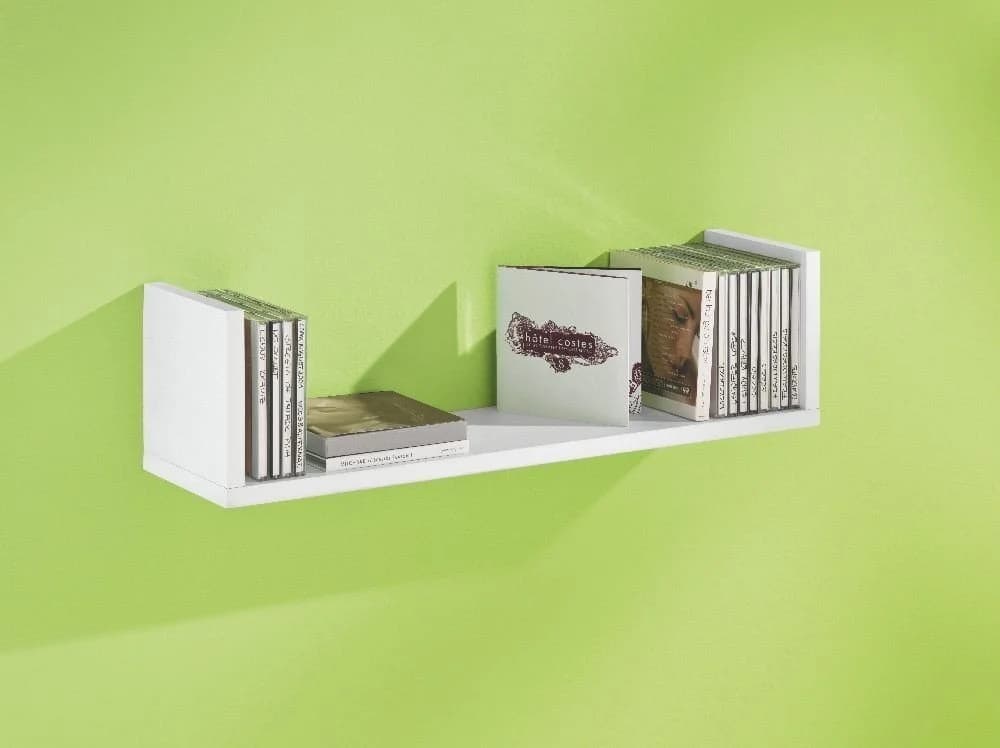 Dolle Wandregal CD-Rack Weiß MDF