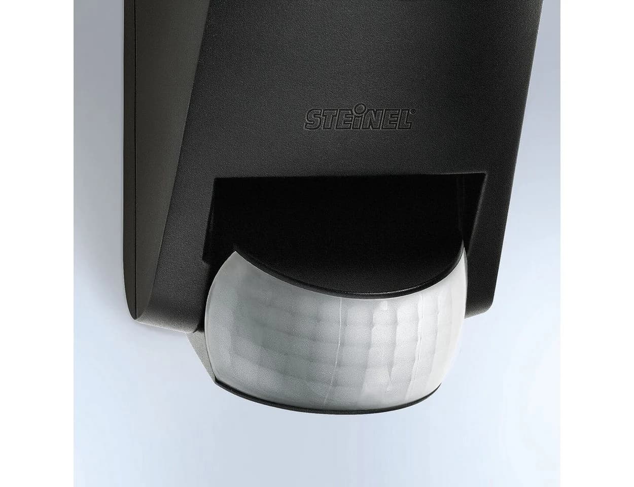 Steinel Außen-Wandleuchte L 585 Schwarz mit Bewegungsmelder und Tageslichtsensor