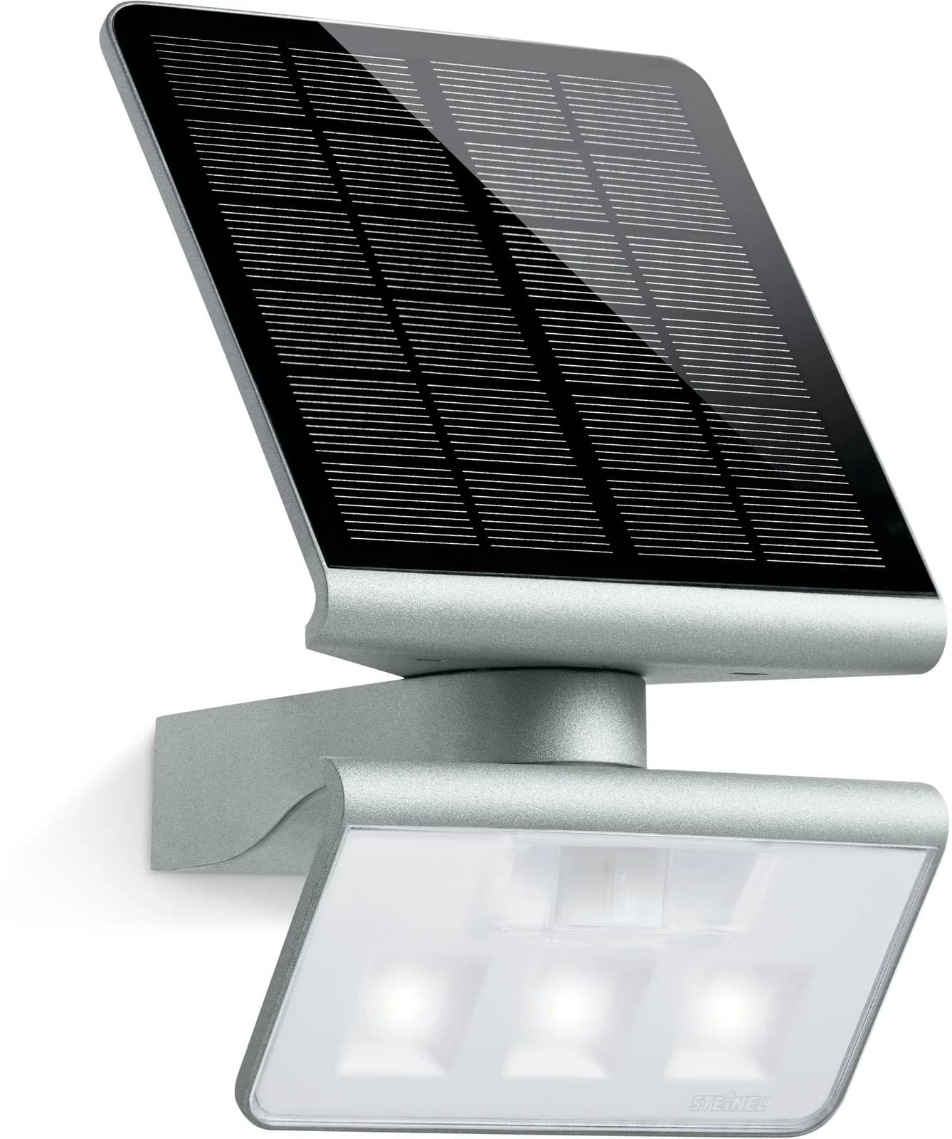STEINEL XSolar L-S Solar-LED-Außenwandlampe Silber