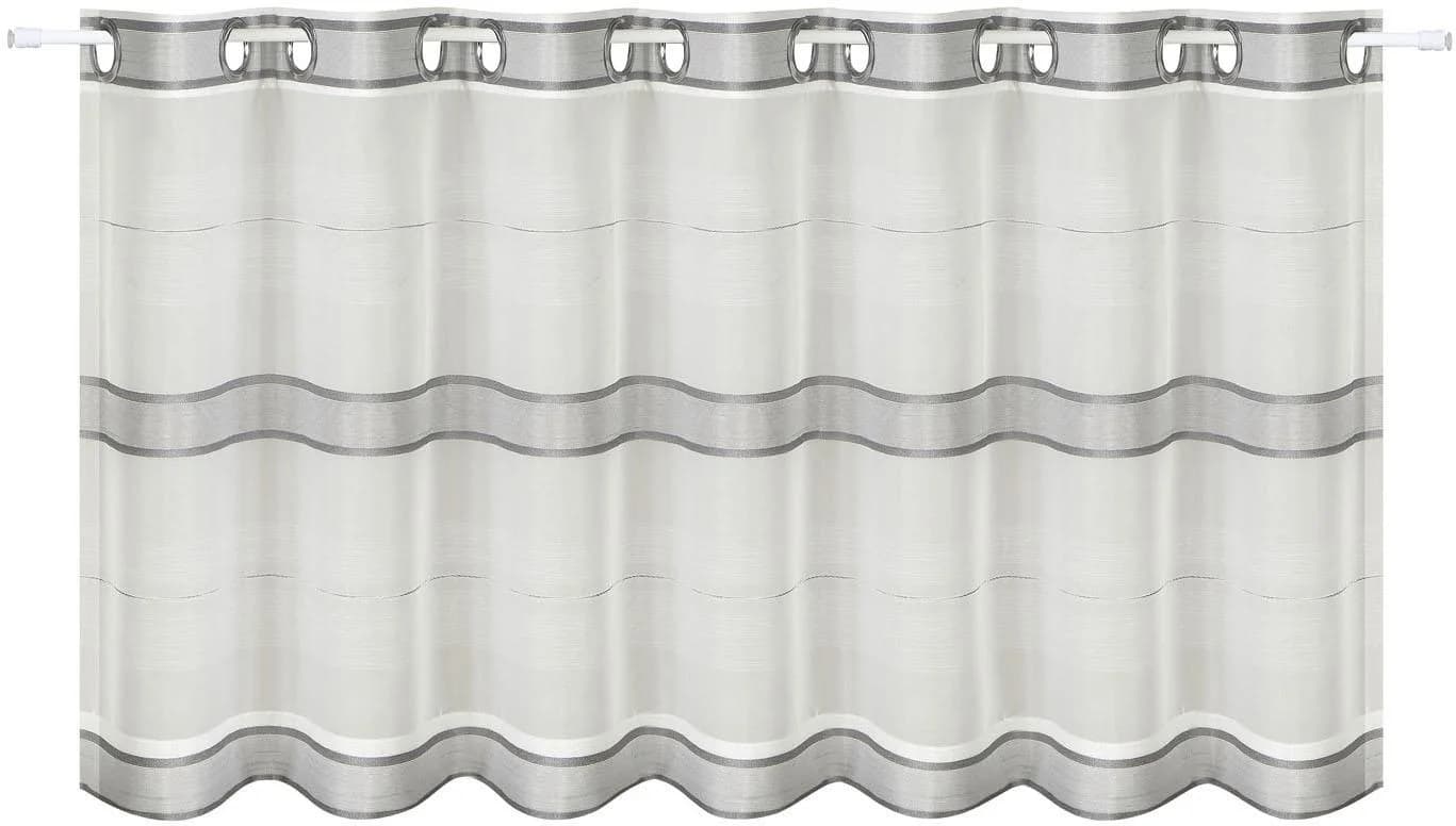Scheibengardine GERSTER Ubbe Beige Streifen Design