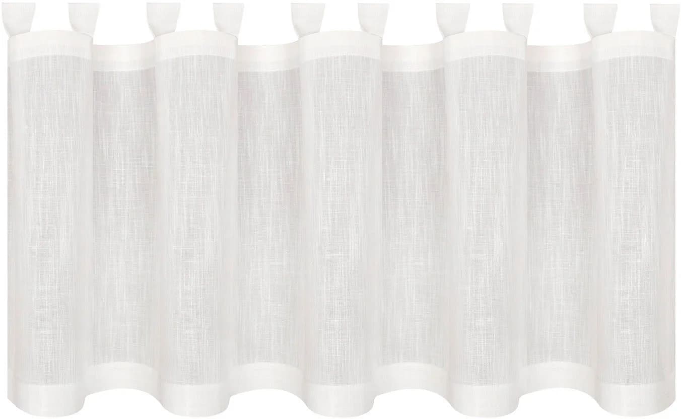 GERSTER Scheibengardine Carna 150x50cm Baumwolle Weiß