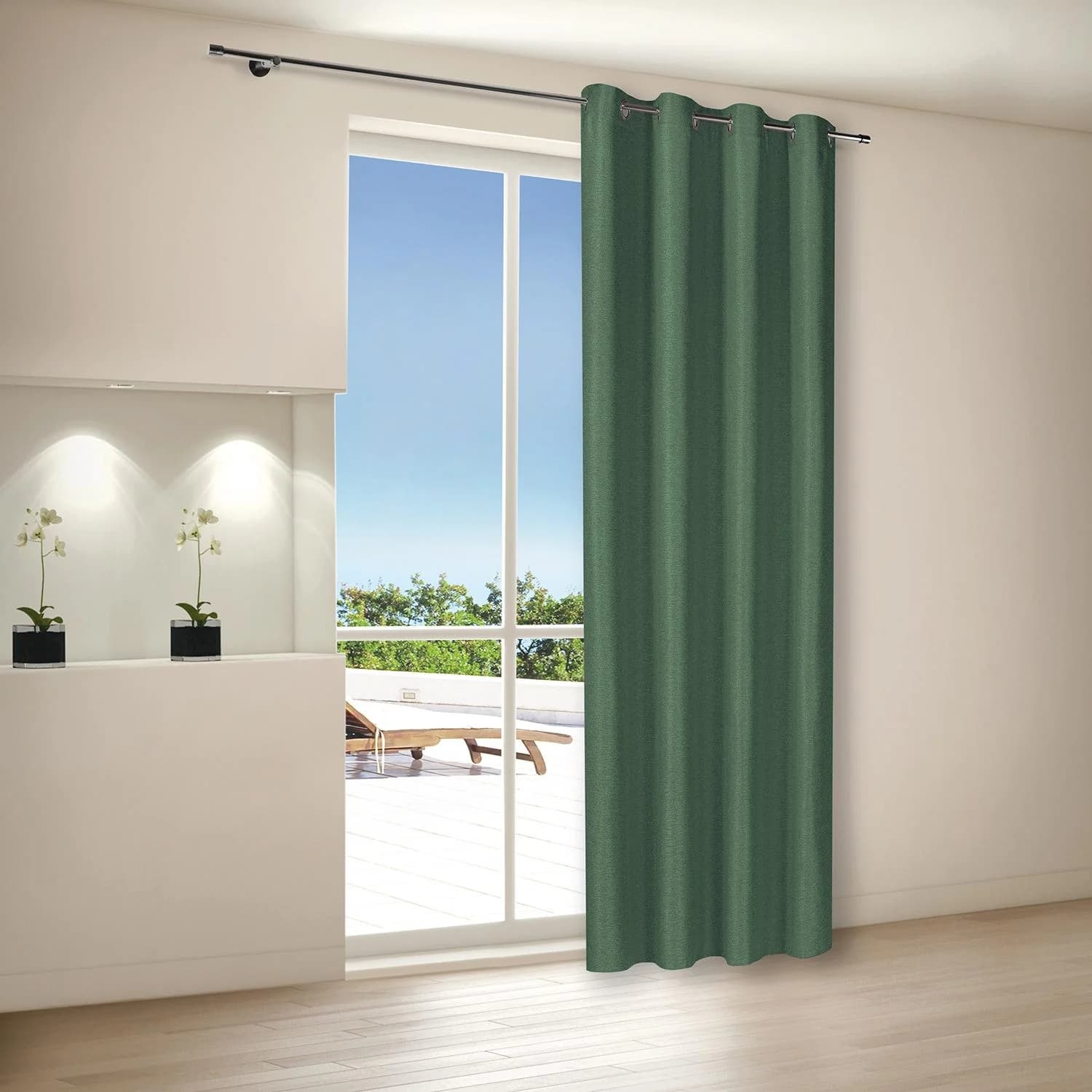 HOME LIVING BY GERSTER Gardine Aurora Schwarz Polyester