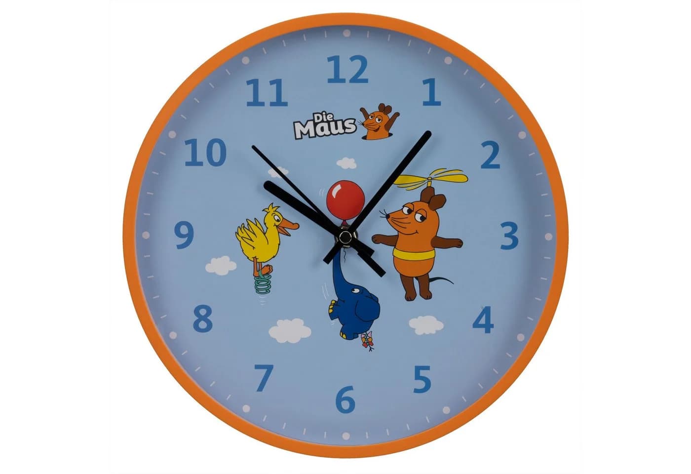 Die Maus Wanduhr Kinder-Wanduhr mit Quarz-Uhrwerk 25 cm