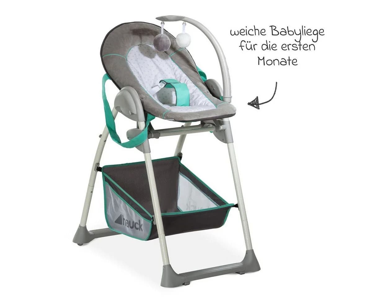 Hauck Sit'n Relax Hochstuhl Höhenverstellbar Babyliege Klappbar