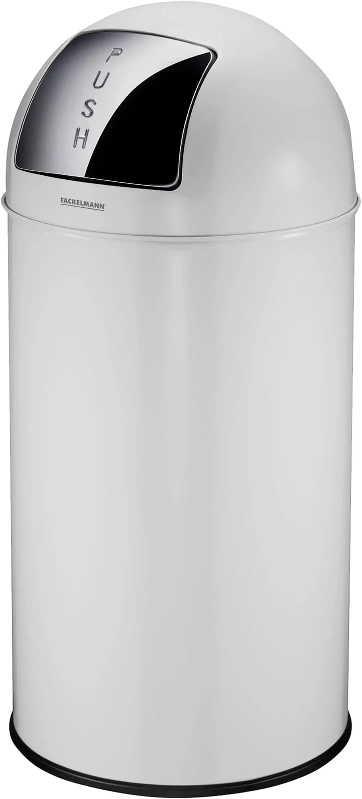Fackelmann BERLIN Push Abfalleimer 40L Edelstahl Retro-Design