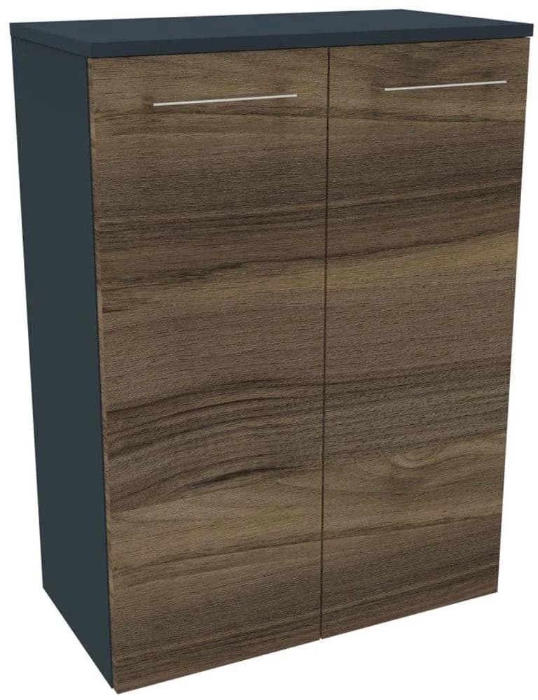 Welltime Midischrank Lacona Weiß Nussbaum Spanplatte
