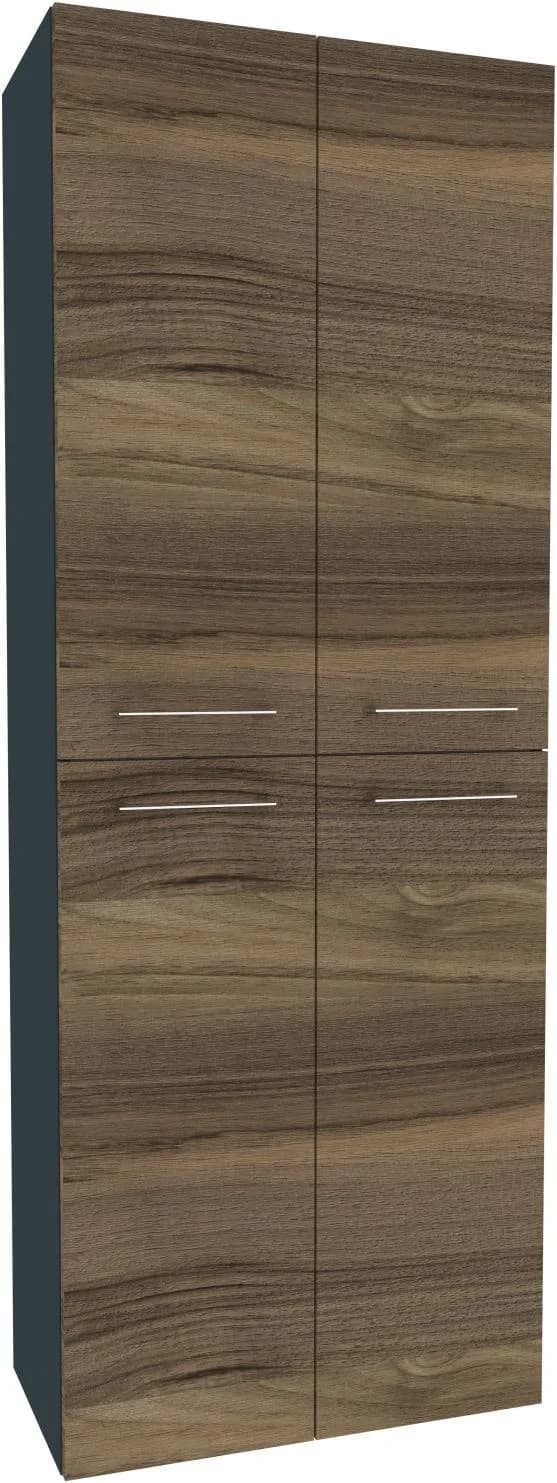 Hochschrank WELLTIME Lacona transparent Nussbaum Badschrank