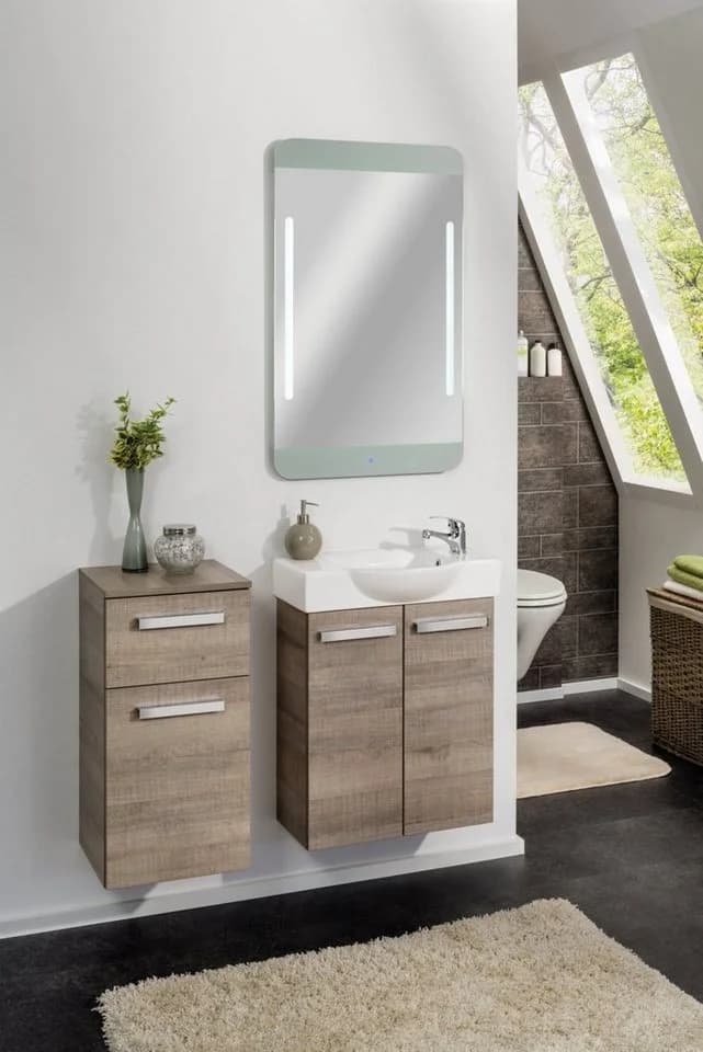 FACKELMANN Keramikbecken für Gäste-WC Weiß Modern