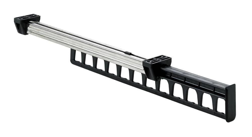 Hettich Kleiderbügelhalter Ausziehbar Schwarz Stahl/Kunststoff