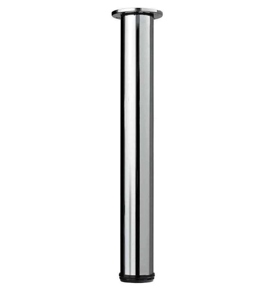 Hettich Tischbein Stahl verchromt silber höhenverstellbar
