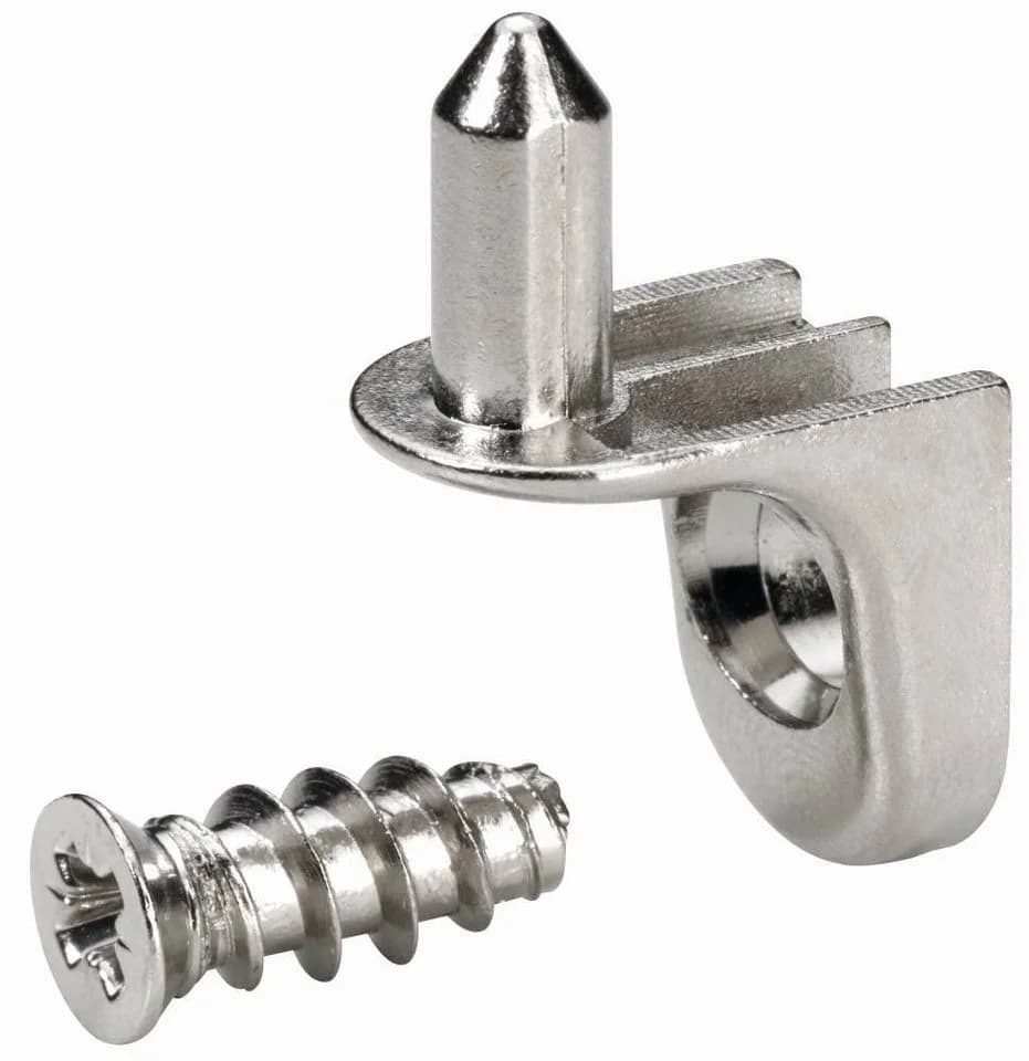 Hettich Sekura Wandregalhalter 7-Bodenträger vernickelt 16-tlg.