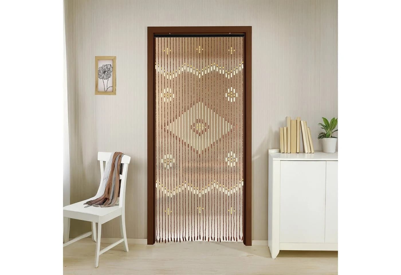 Maximex Insektenschutz-Vorhang Bambus Holzperlen 90x200 cm