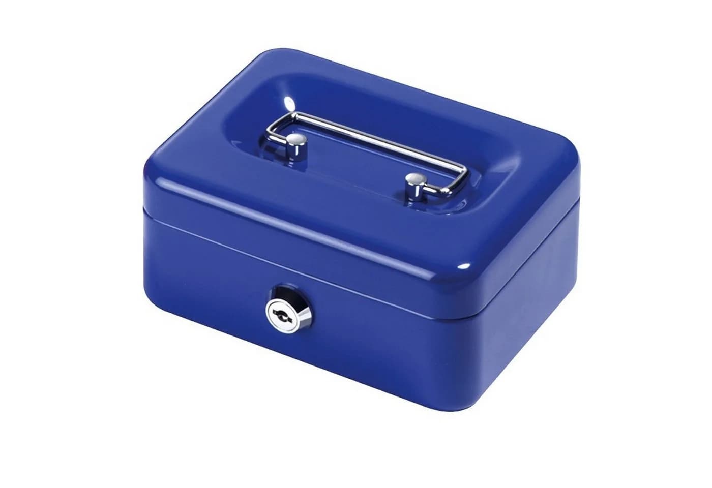 Herlitz Geldkassette Blau Abschließbar mit 2 Schlüsseln Metall