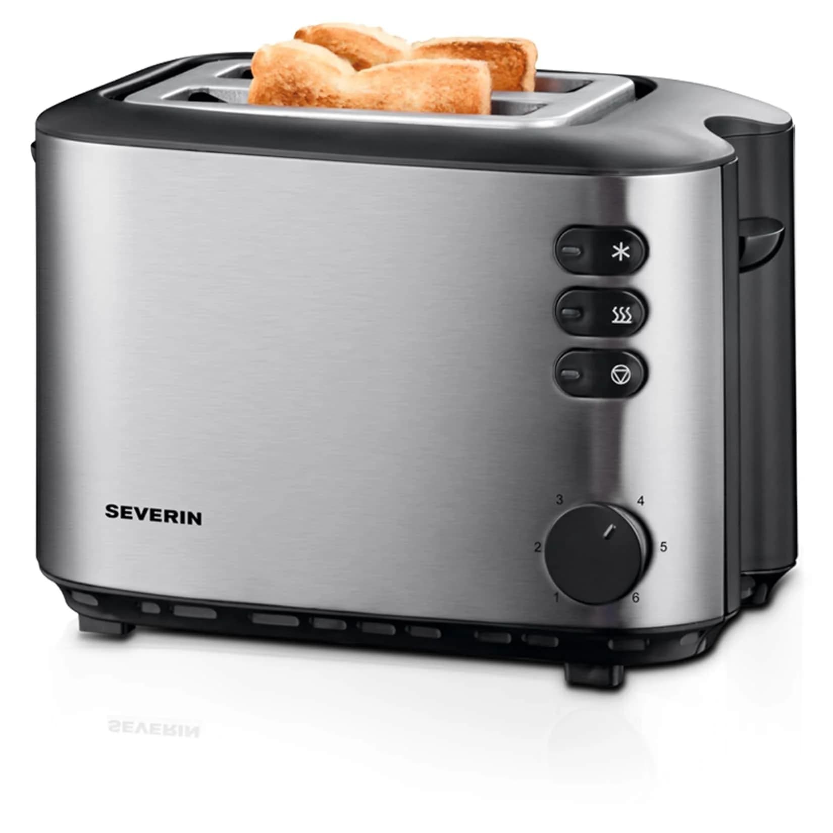 SEVERIN AT 2514 Toaster Silber Automatische Zentrierung