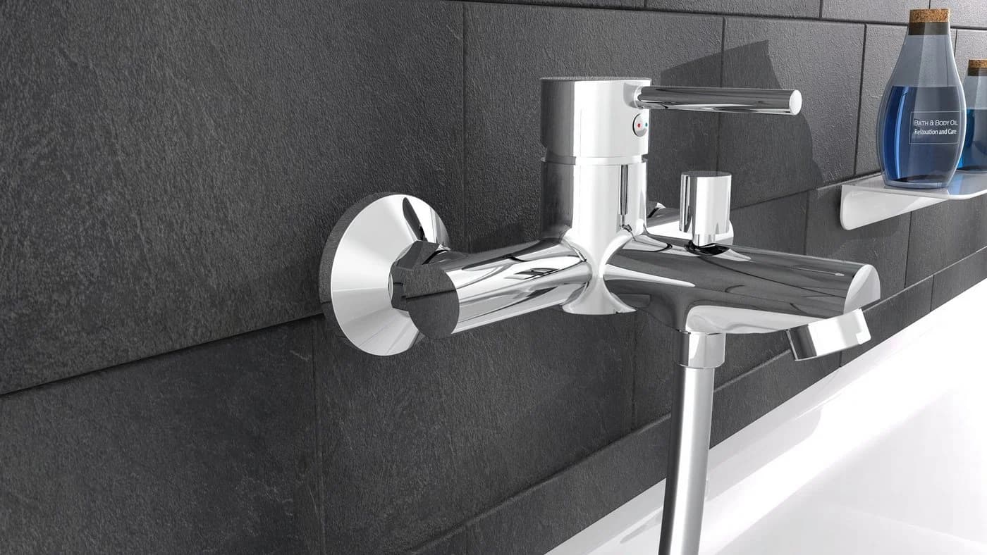 Schütte Wannenarmatur Laurana Mischbatterie Badewanne Chrom Silber
