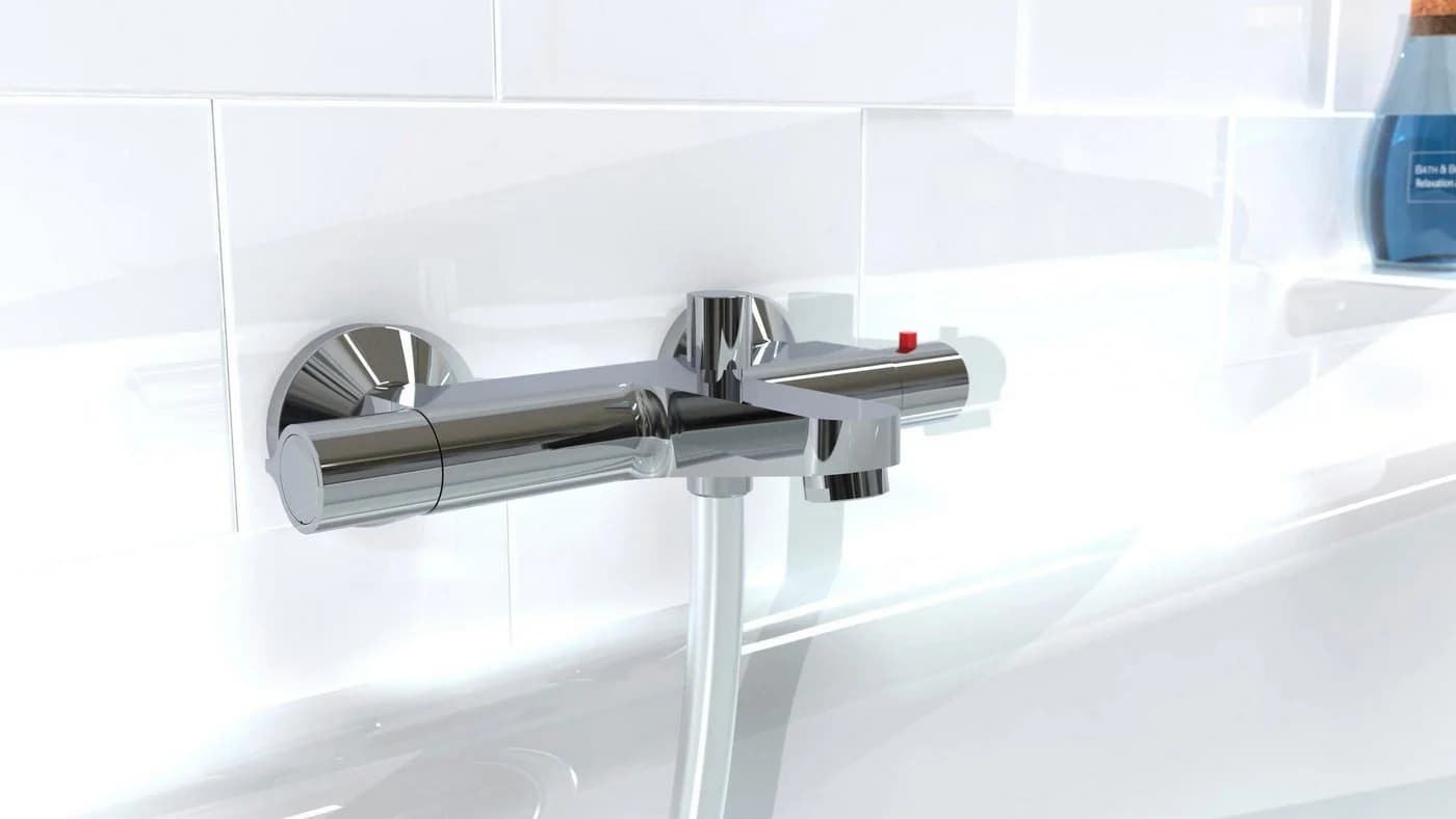 Schütte Wannenthermostat Vico Mischbatterie Badewanne Silber