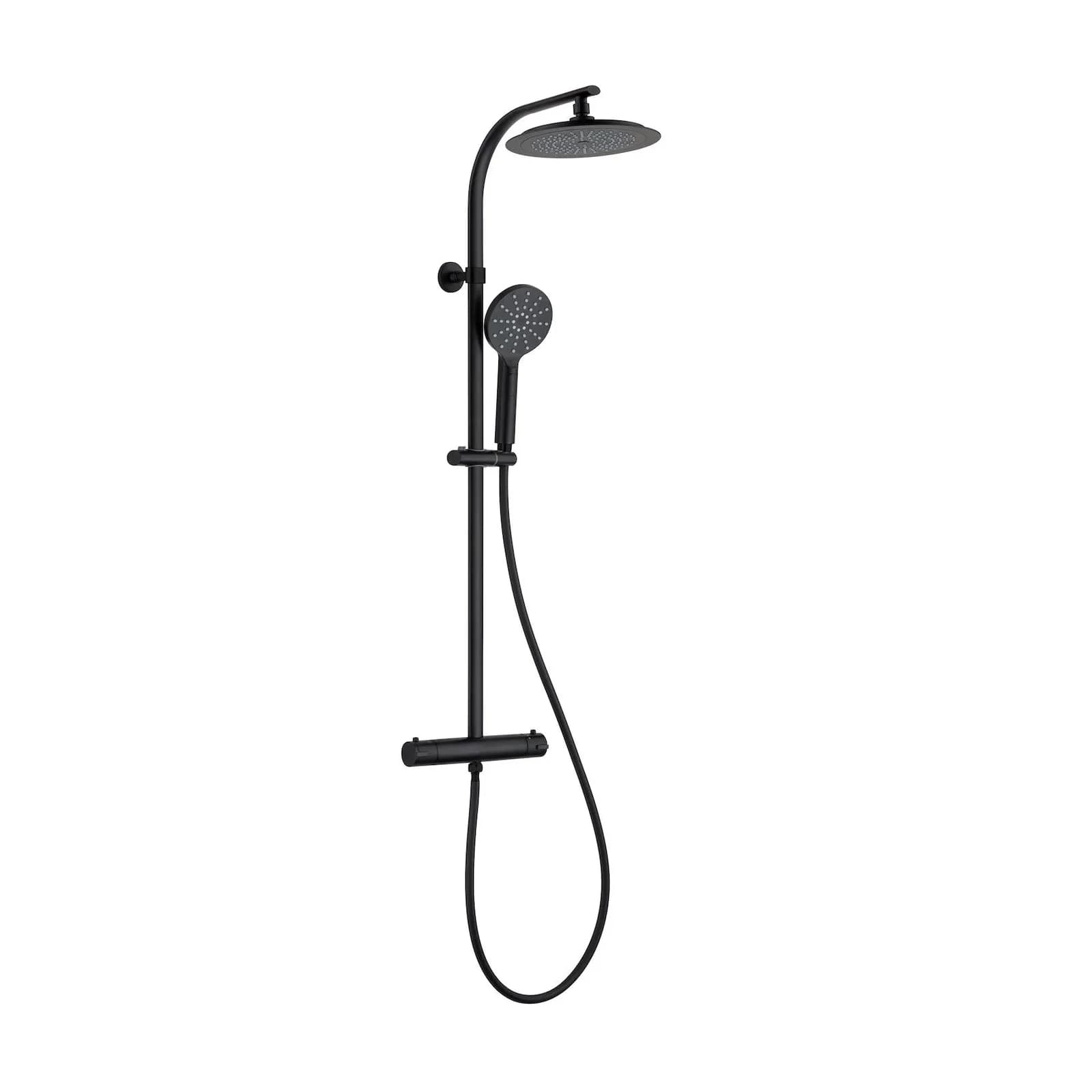 Schütte Duschsäule MADURA FRESH Schwarz matt höhenverstellbar