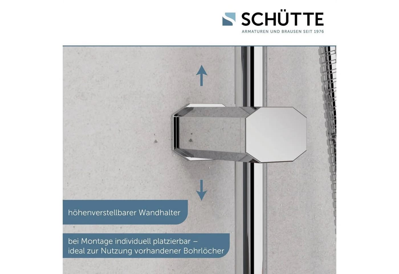 SCHÜTTE Brausegarnitur TOKYO Höhenverstellbar Chrom