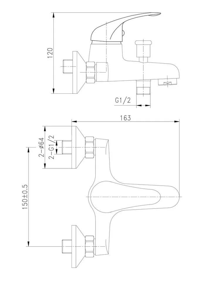 Schütte Wannenarmatur Magna Mischbatterie Badewanne Chrom
