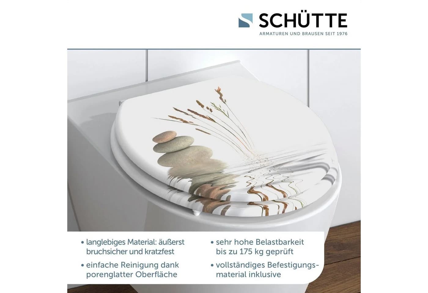 Schütte WC-Sitz Balance Bunt MDF mit Naturmotiv