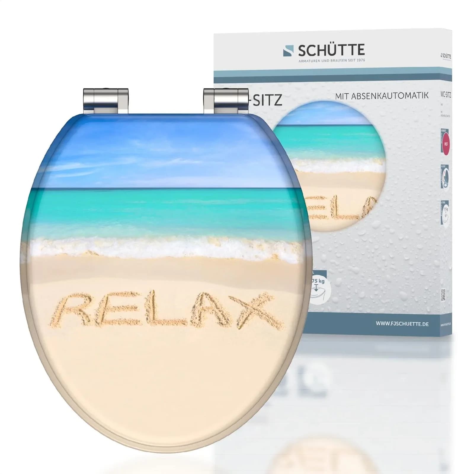 Schütte WC-Sitz Relax mit Absenkautomatik und Strandmotiv