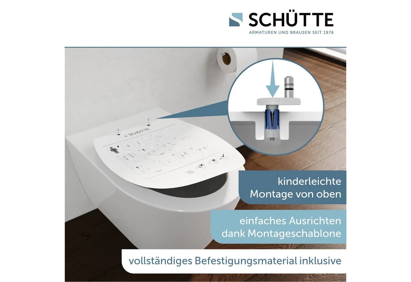 Schütte WC-Sitz WHITE PREMIUM Thermoplast Weiß Absenkautomatik