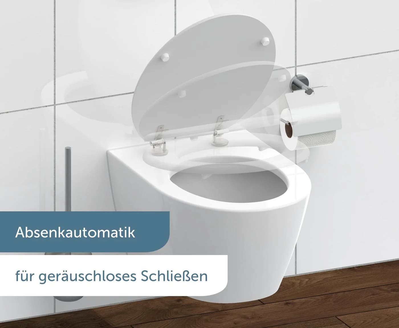 Schütte WC-Sitz WHITE mit Absenkautomatik und Holzkern
