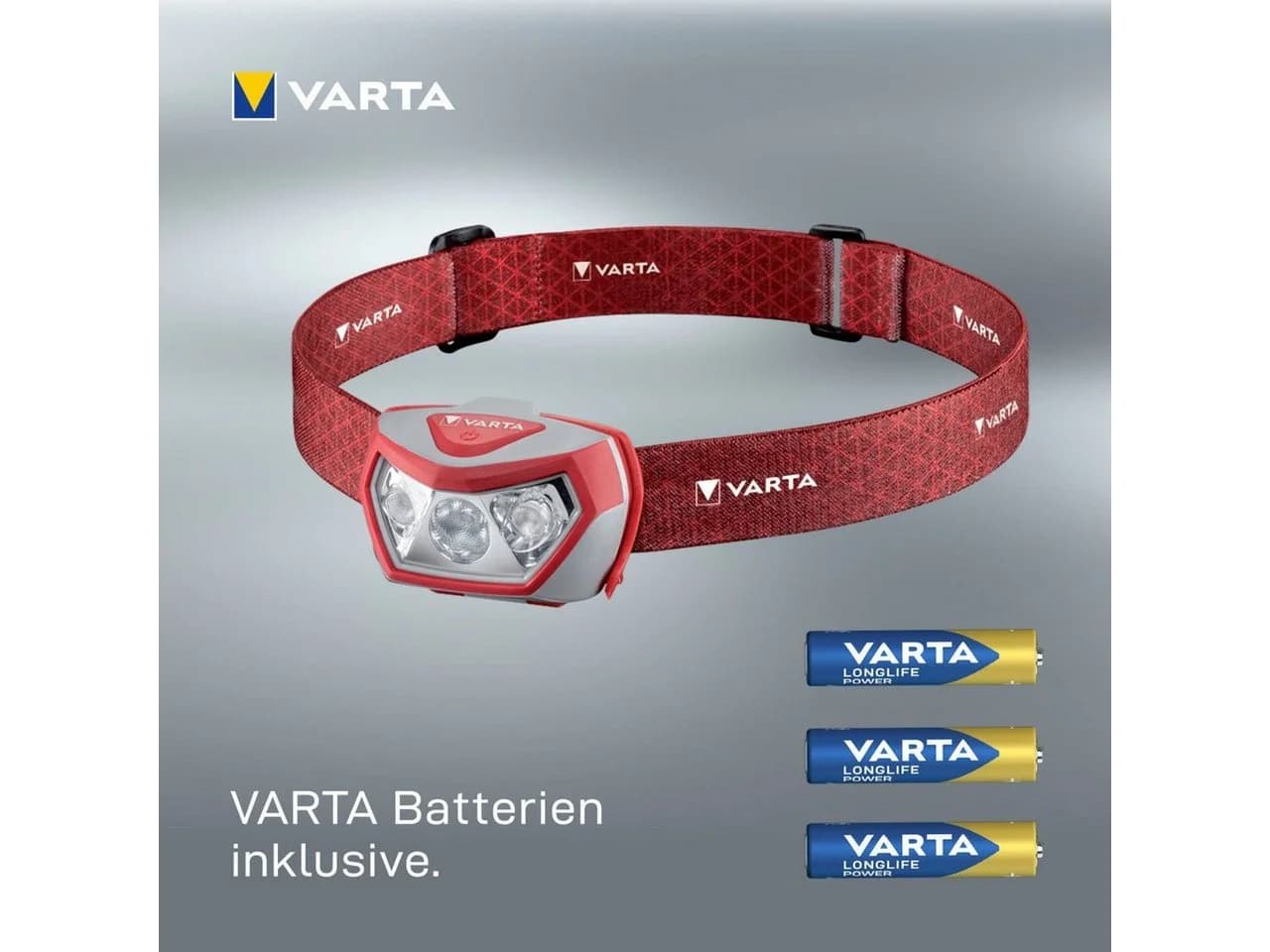 VARTA Kopflampe Outdoor Sports H20 Pro inkl. 3xAAA Batterien