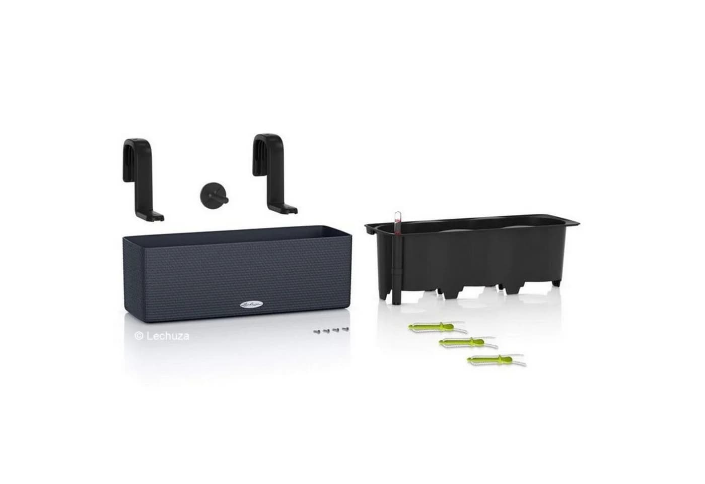 Lechuza® Kräutertopf Cube Color Triple mit Stick-System Sandbraun