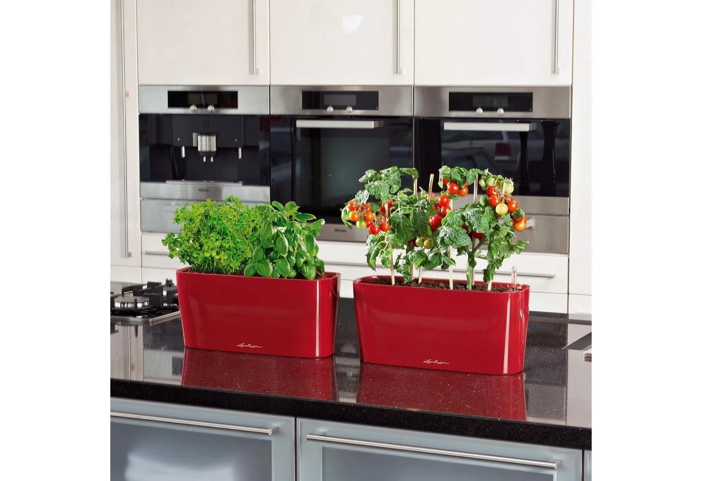 Lechuza® Blumentopf Pflanzgefäß Delta 20 Scarlet Rot Hochglanz