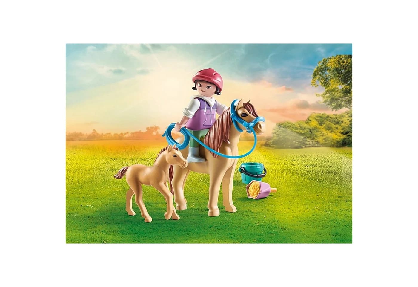 Playmobil 71498 Kind mit Pony und Fohlen Konstruktions-Spielset