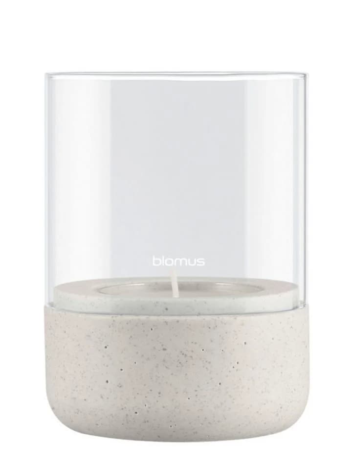 blomus Windlicht CALMA Glas Kerzenhalter Betonoptik