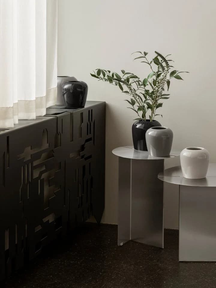 blomus Dekovase LETA Vase Modernes Design Braune Keramik
