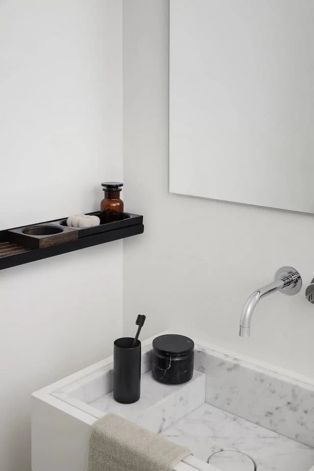 blomus Wandregal MODO Schwarz/Silber Titanbeschichteter Edelstahl