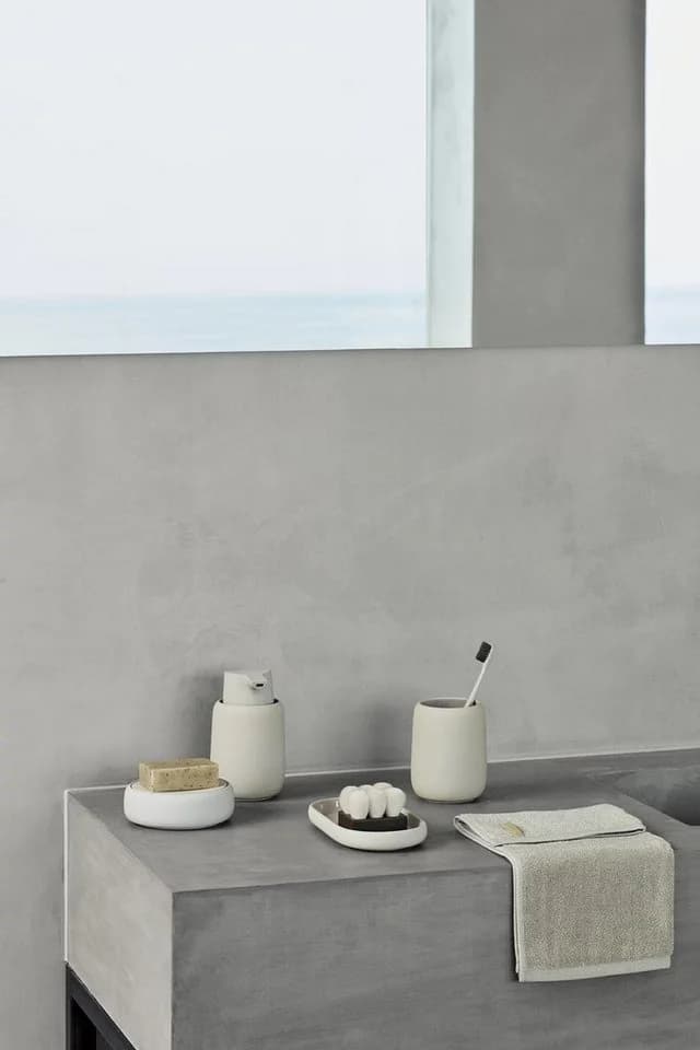 blomus Seifenschale SONO Weiß Keramik Minimalistisch Soft-Touch