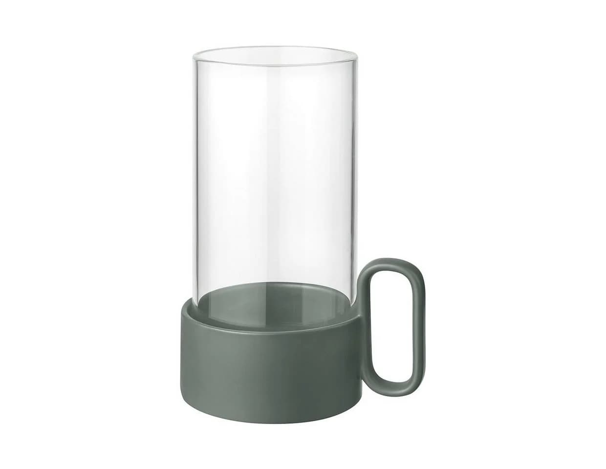 Kerzenhalter BLOMUS Windlicht YURAGI Grün Steingut Glas