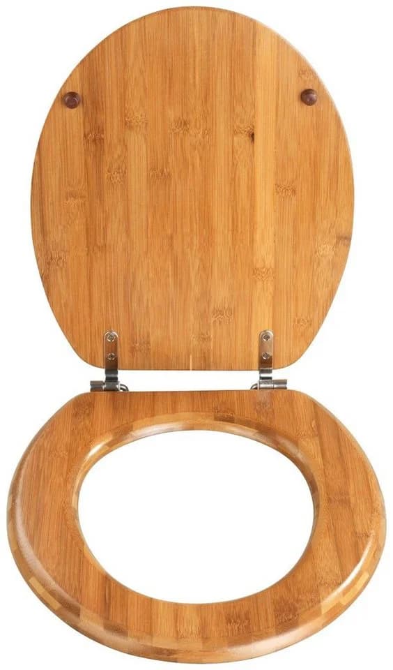 WENKO WC-Sitz Bambus Dunkel