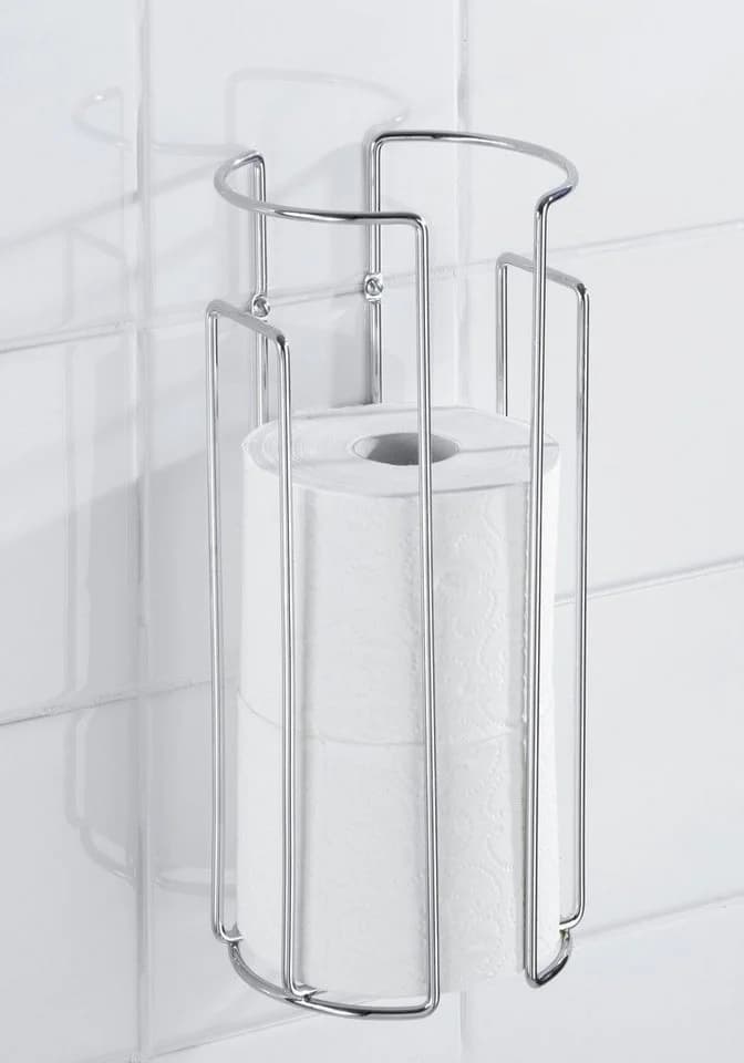 WENKO Toiletten-Ersatzrollenhalter Wandhalter Chrom für 3 Rollen