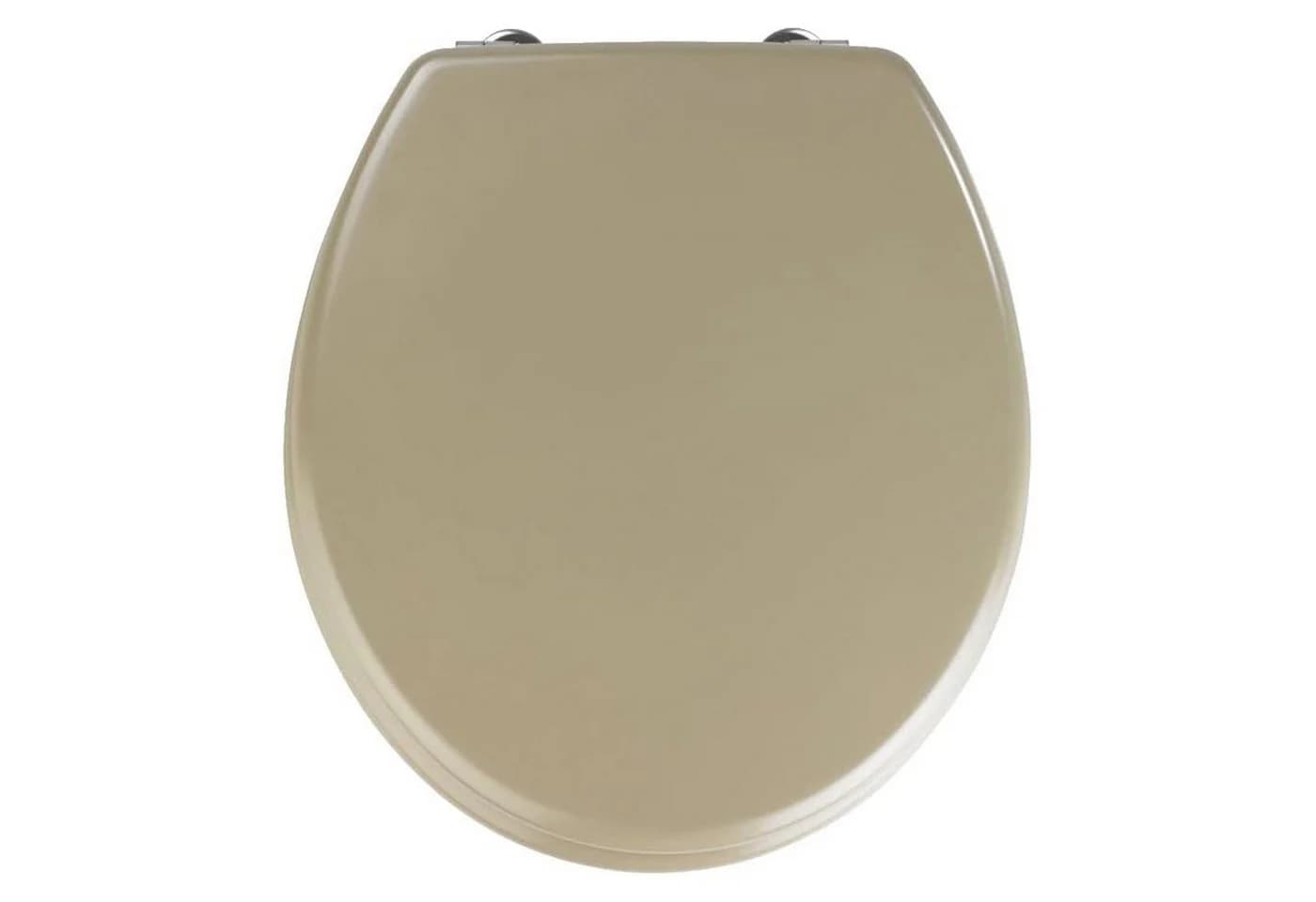 WENKO WC-Sitz MDF Sandbeige Matt Ovale Passform