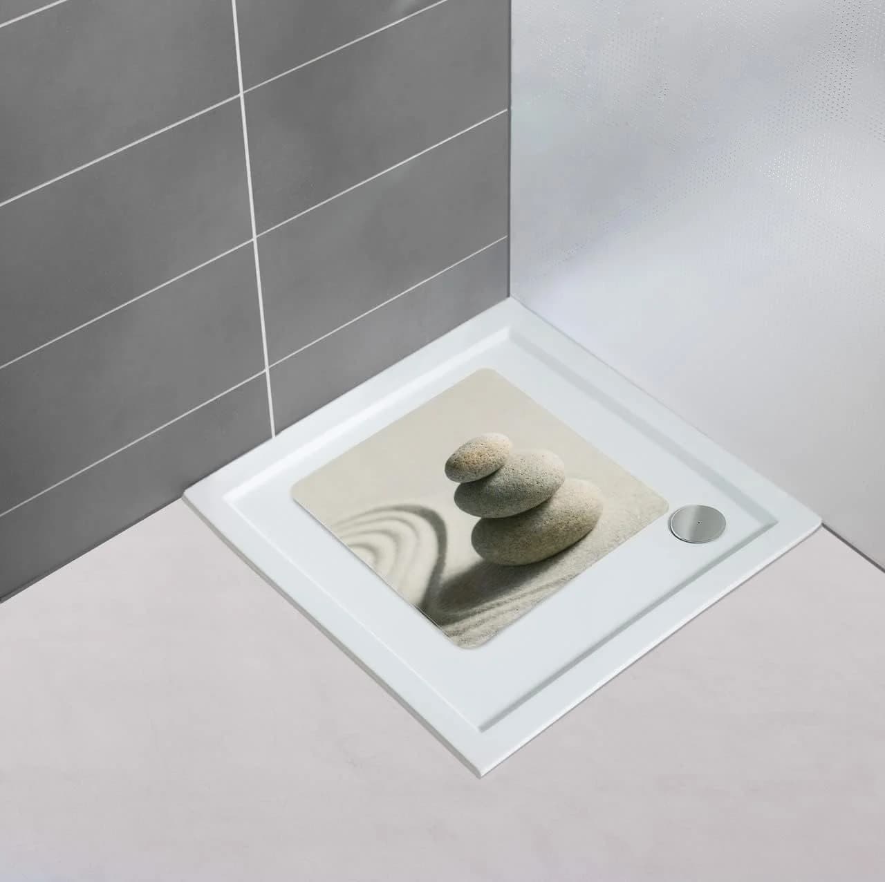 WENKO Duscheinlage Sand and Stone Antirutsch-Matte Bunt