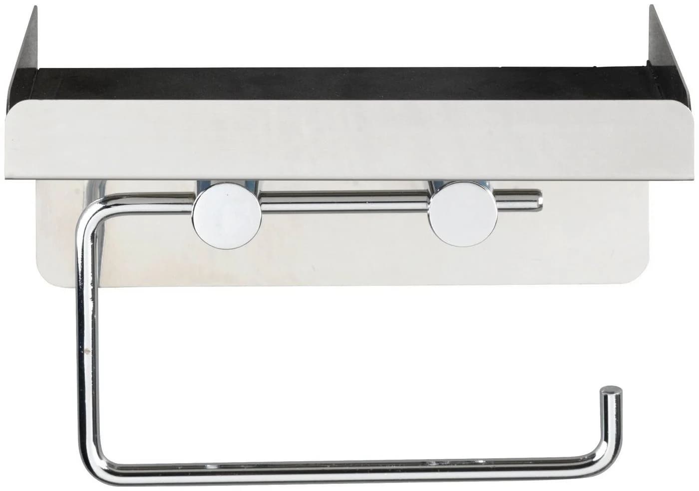 WENKO Toilettenpapierhalter Edelstahl 2in1 Kombination